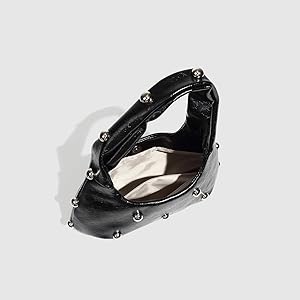 バッグ hobo one shoulder bag studs y2k grunge Amazon.com: Punk Rock Studded Leather Hobo Handbags for